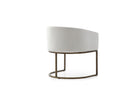 Modrest Elisa - Modern Beige Velvet & Brass Dining Chair