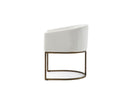 Modrest Elisa - Modern Beige Velvet & Brass Dining Chair