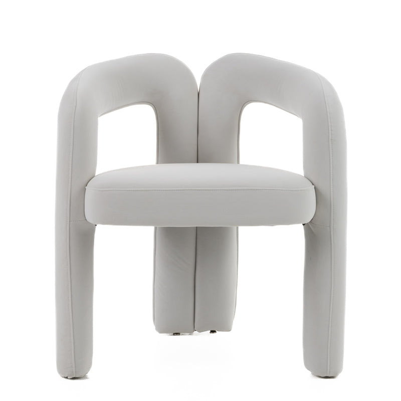 Modrest Ellen - Glam White Velvet Dining Chair