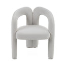 Modrest Ellen - Glam White Velvet Dining Chair