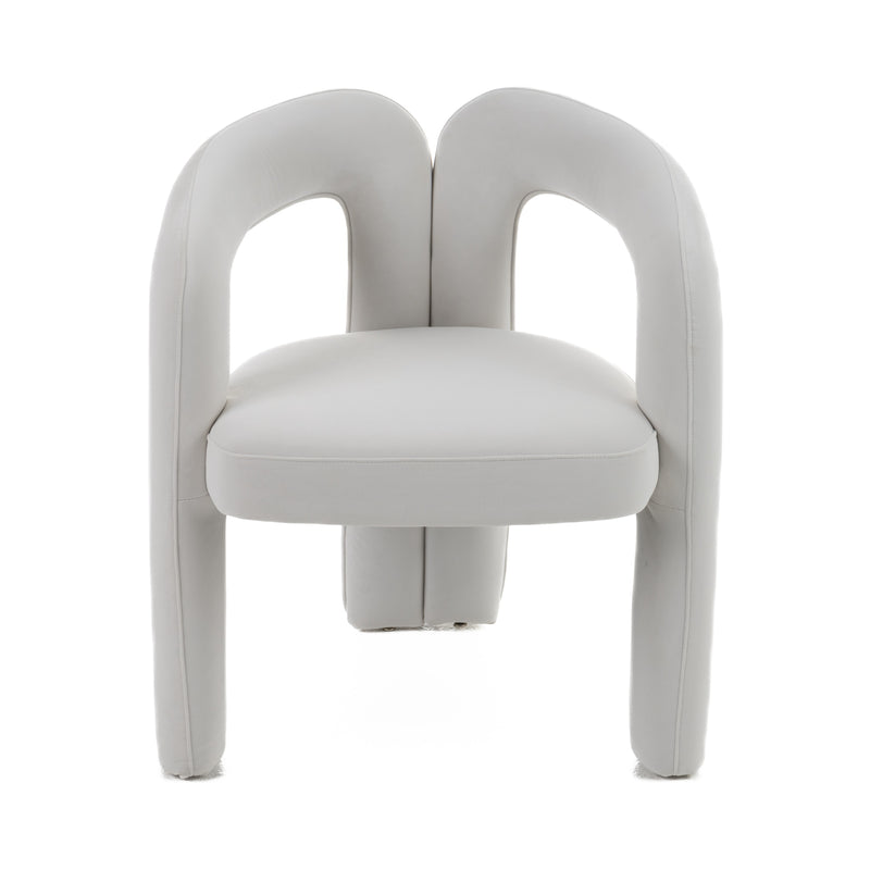 Modrest Ellen - Glam White Velvet Dining Chair