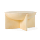 Modrest Elsa - Modern Beige Concrete Round Coffee Table