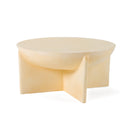Modrest Elsa - Modern Beige Concrete Round Coffee Table