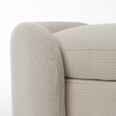 Modrest Erin - Modern Cream Fabric Storage Ottoman Bench