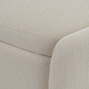 Modrest Erin - Modern Cream Fabric Storage Ottoman Bench