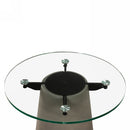 Nova Domus Essex - Contemporary Concrete, Metal and Glass End Table