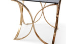 Modrest Reklaw Modern Smoked Glass & Rosegold End Table