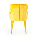 Modrest Tigard Mid-Century Yellow Fabric Dining Chair