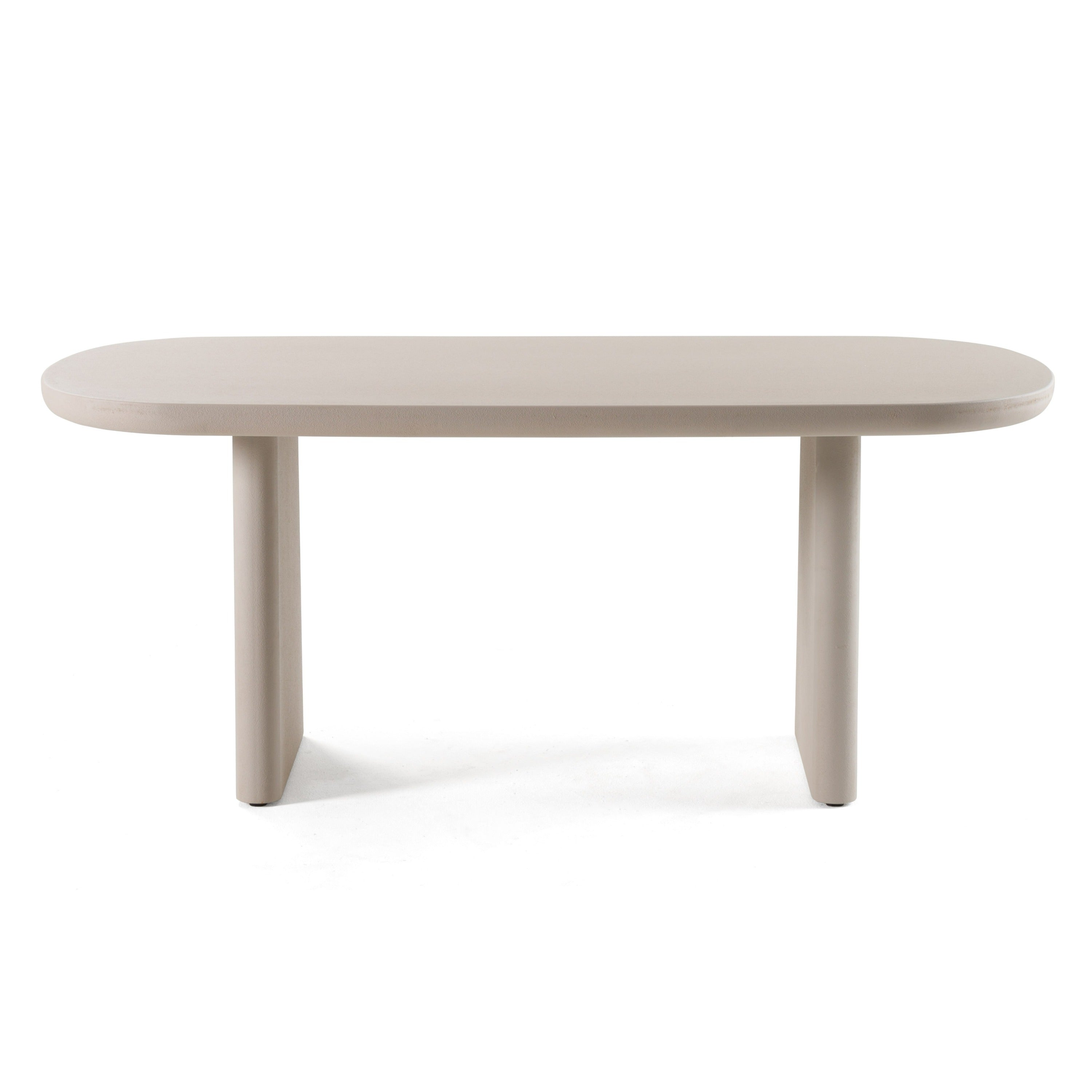 Modrest Evermore - Modern Grey Faux Cement Oval Dining Table