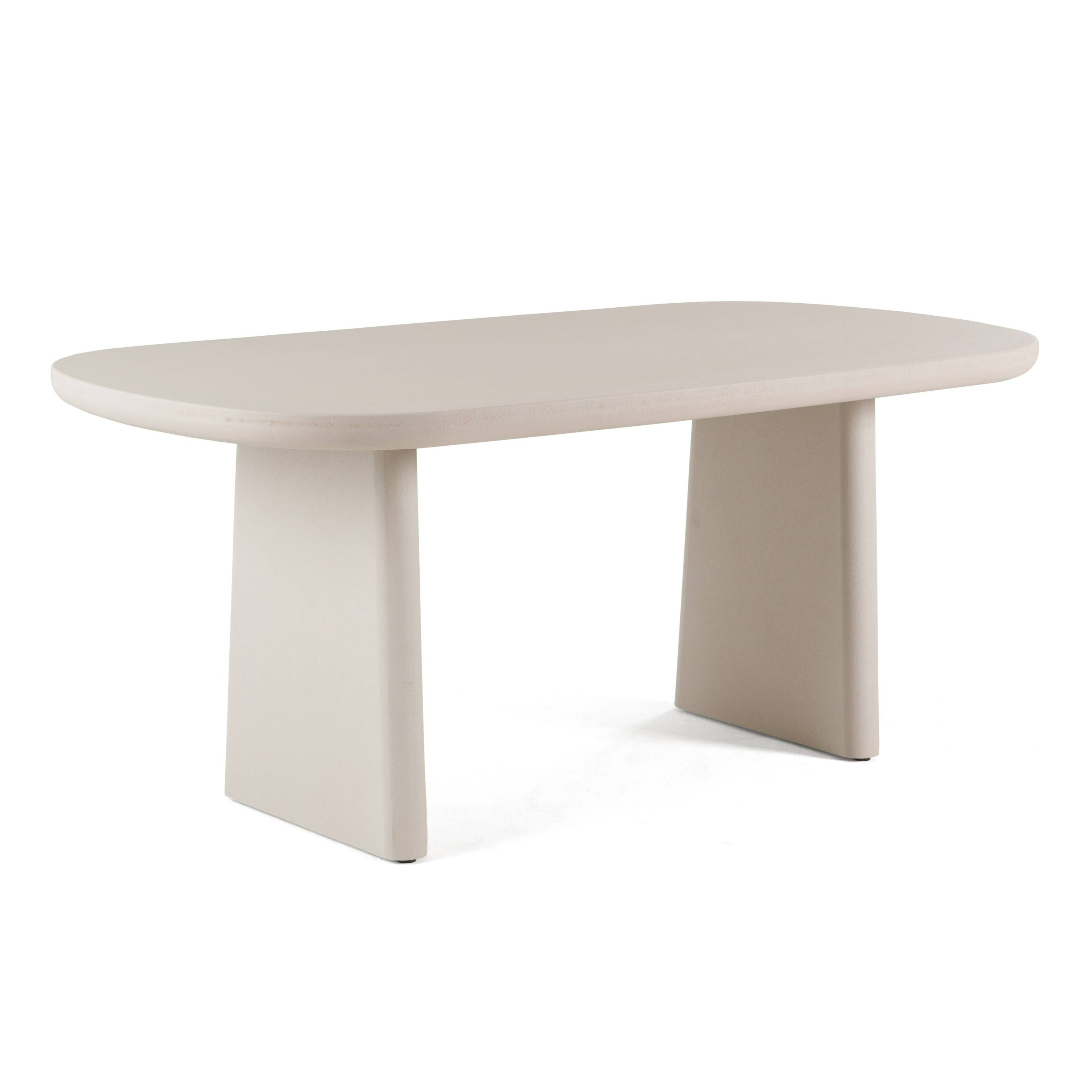 Modrest Evermore - Modern Grey Faux Cement Oval Dining Table