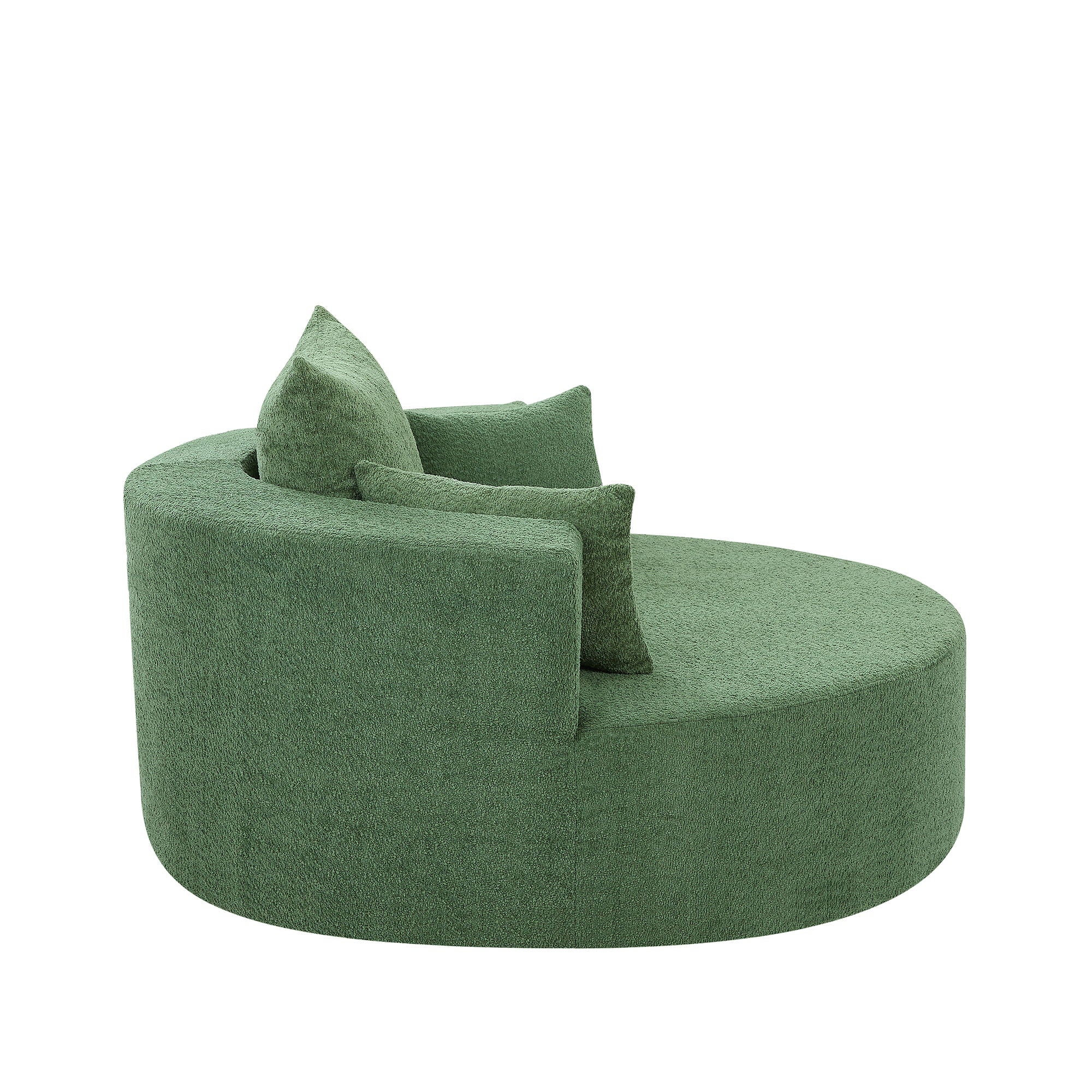 360° Swivel Accent Barrel Chair With 3 Removable Pillows For Living Room