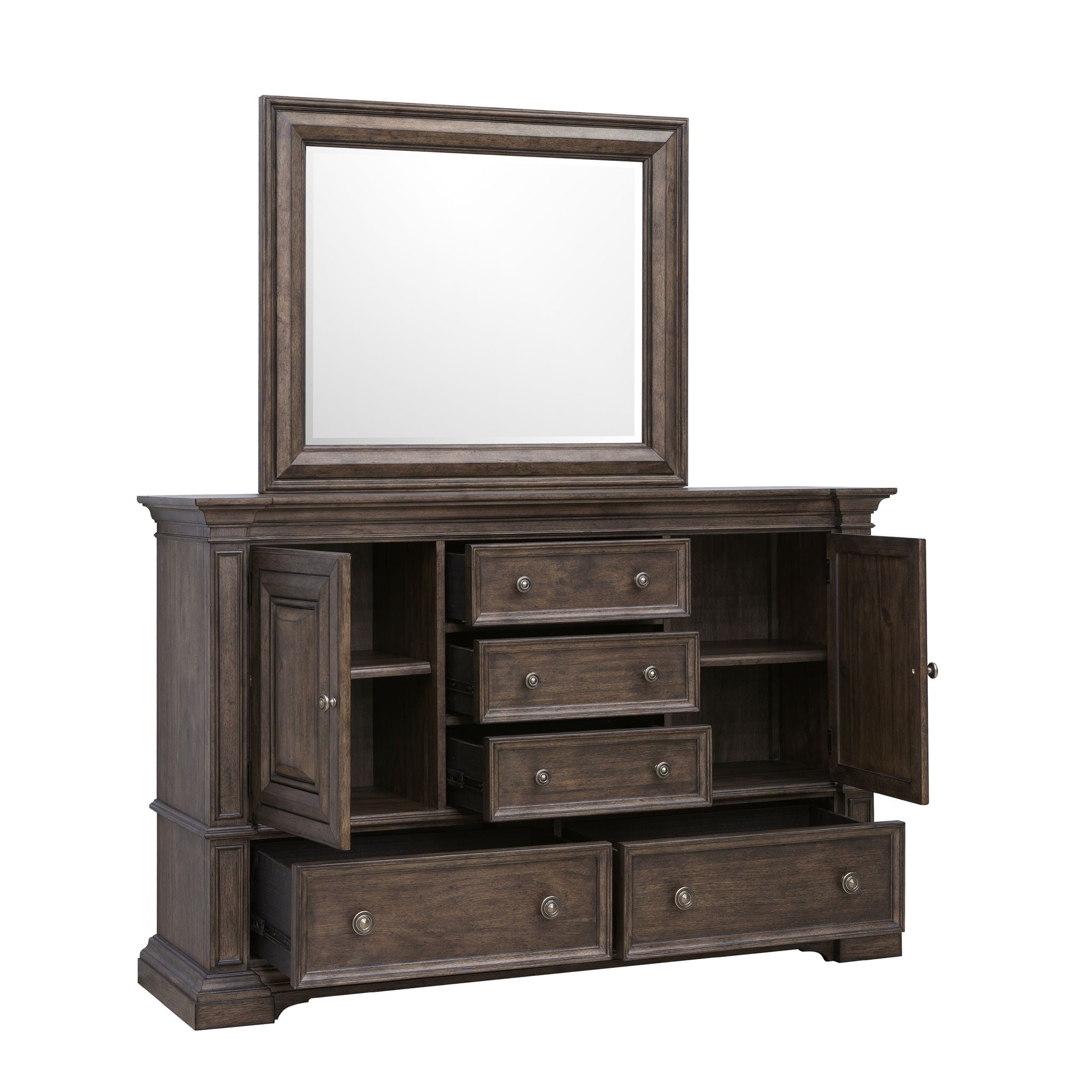 Woodbury - 5-Drawer Dresser With Cabinets
