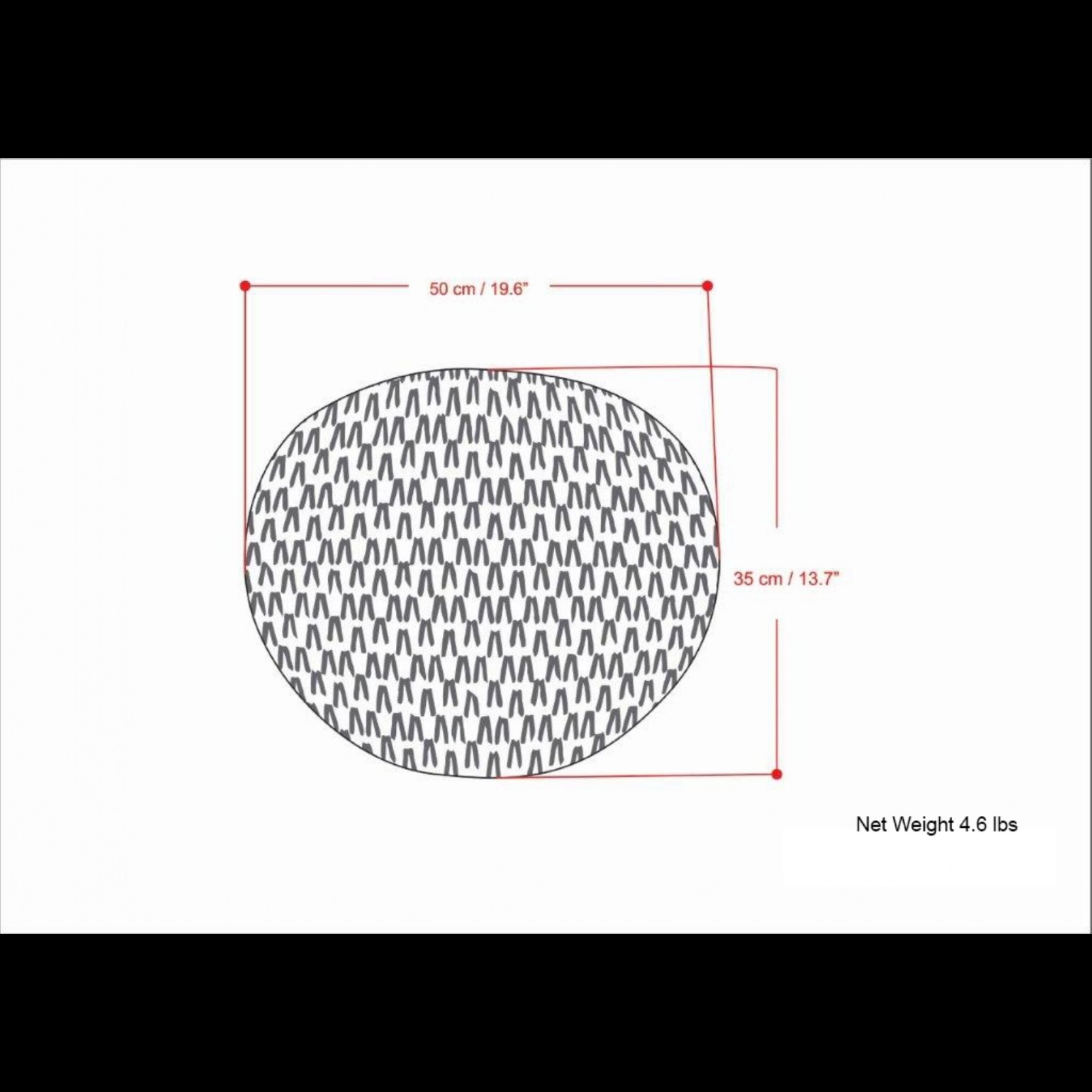 Nisi - Round Knitted Outdoor / Indoor Pouf - Light Gray