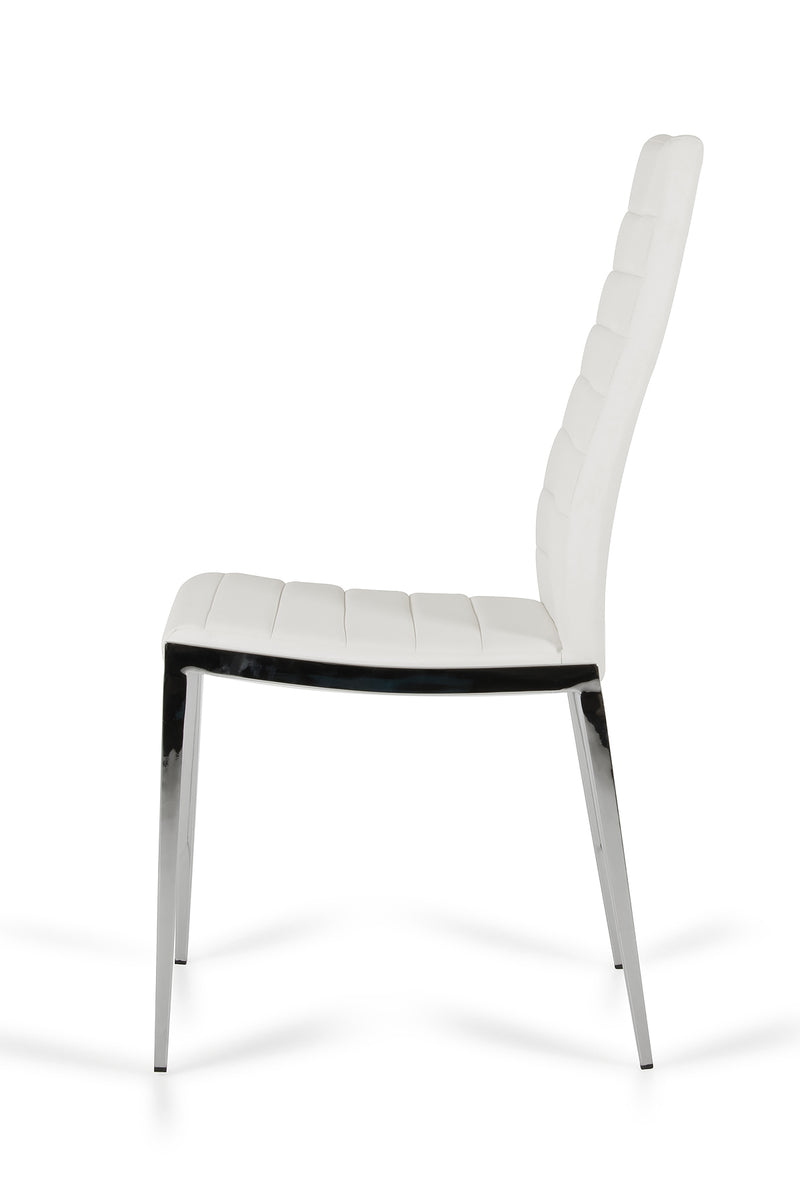 Libby - Modern White Leatherette Dining Chair (Set of 2)