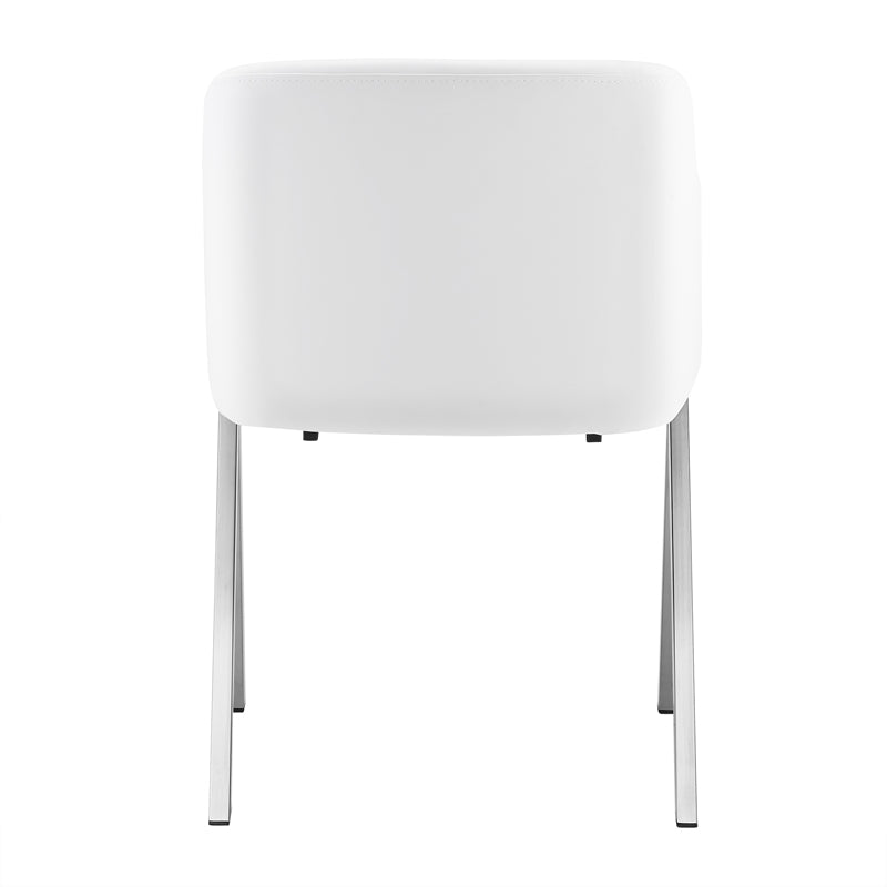 Modrest Darcy Modern White Leatherette Dining Chair (Set of 2)