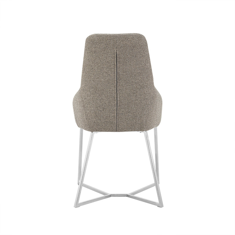 Stark - Modern Light Grey Fabric Dining Chair (Set of 2)