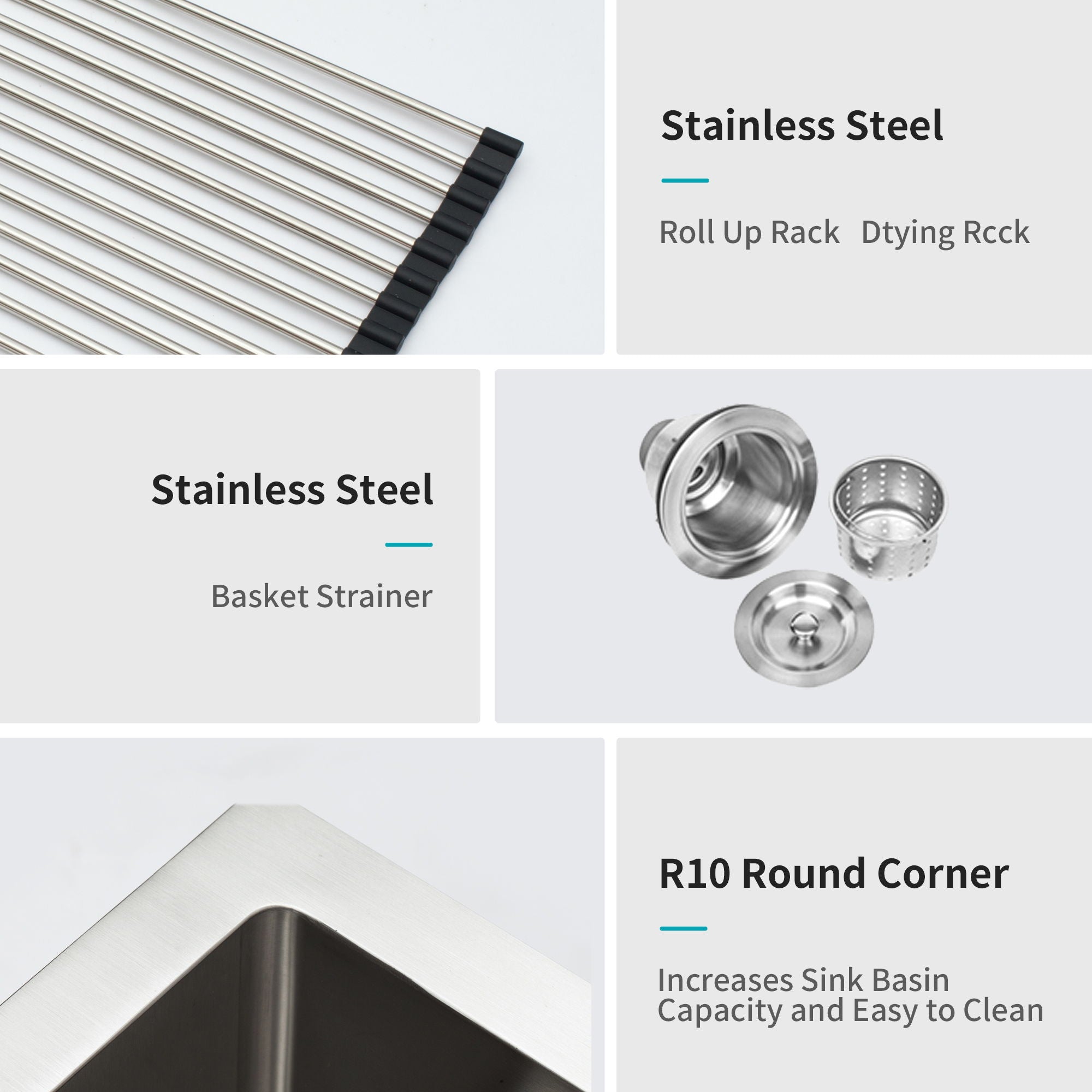 Undermount Steel Kitchen Sink, Deep Single Bowl Basin