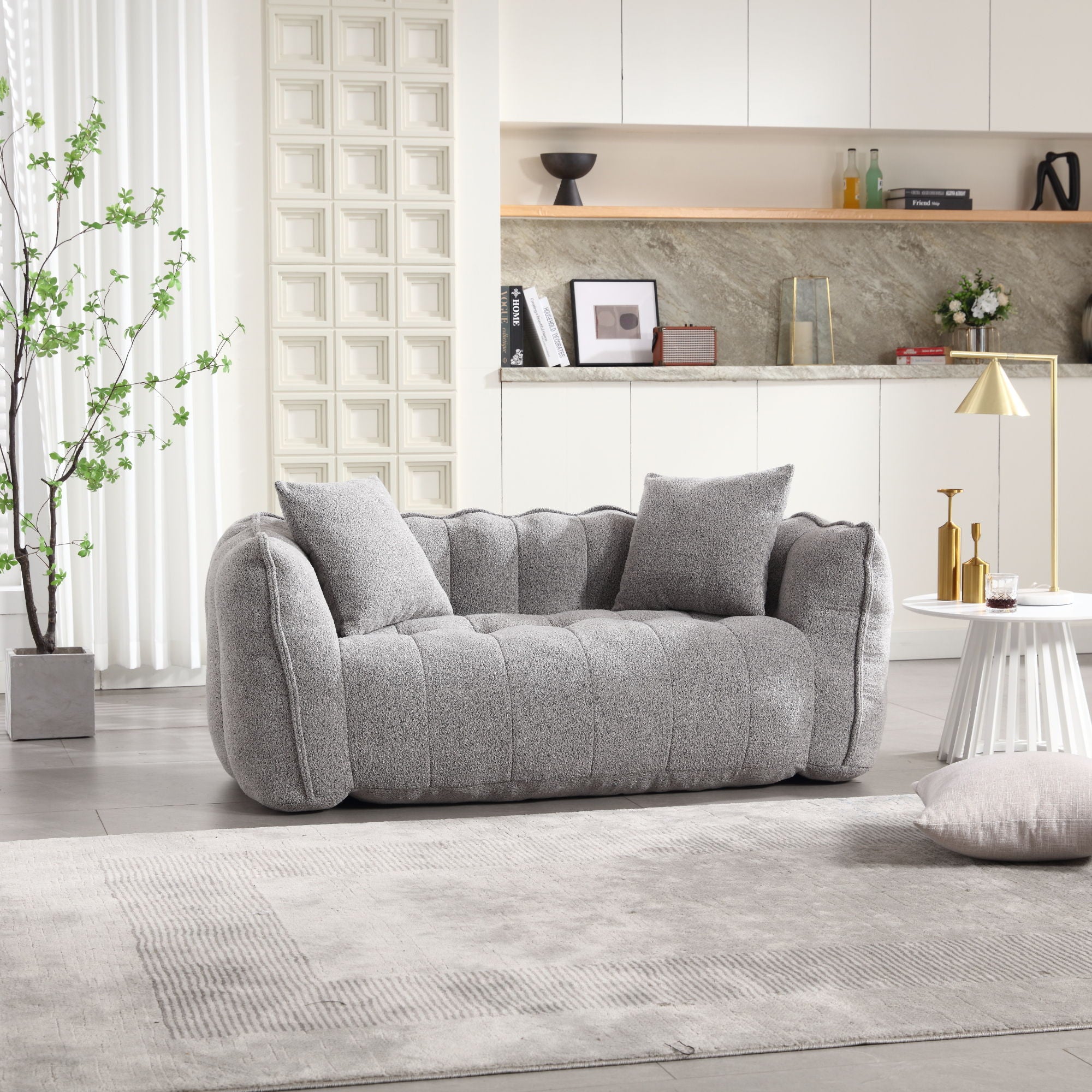 Cozy Beanbag Chair With High Resilience Foam Core For 2