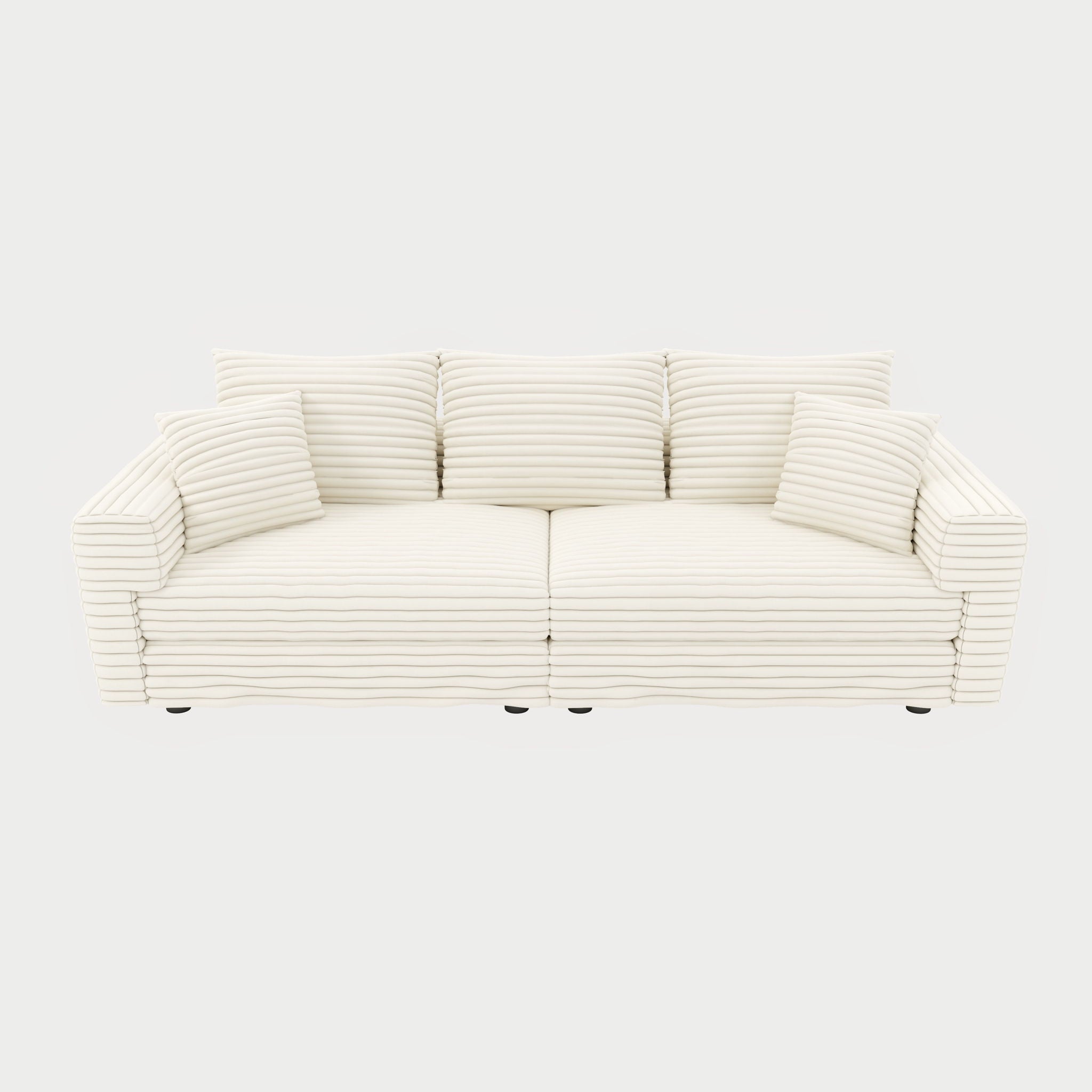 4 Seat Sofa, Modern Comfy Upholstered Sofa Cloud Couch, Deep Seat Couches With Soft Pillows
