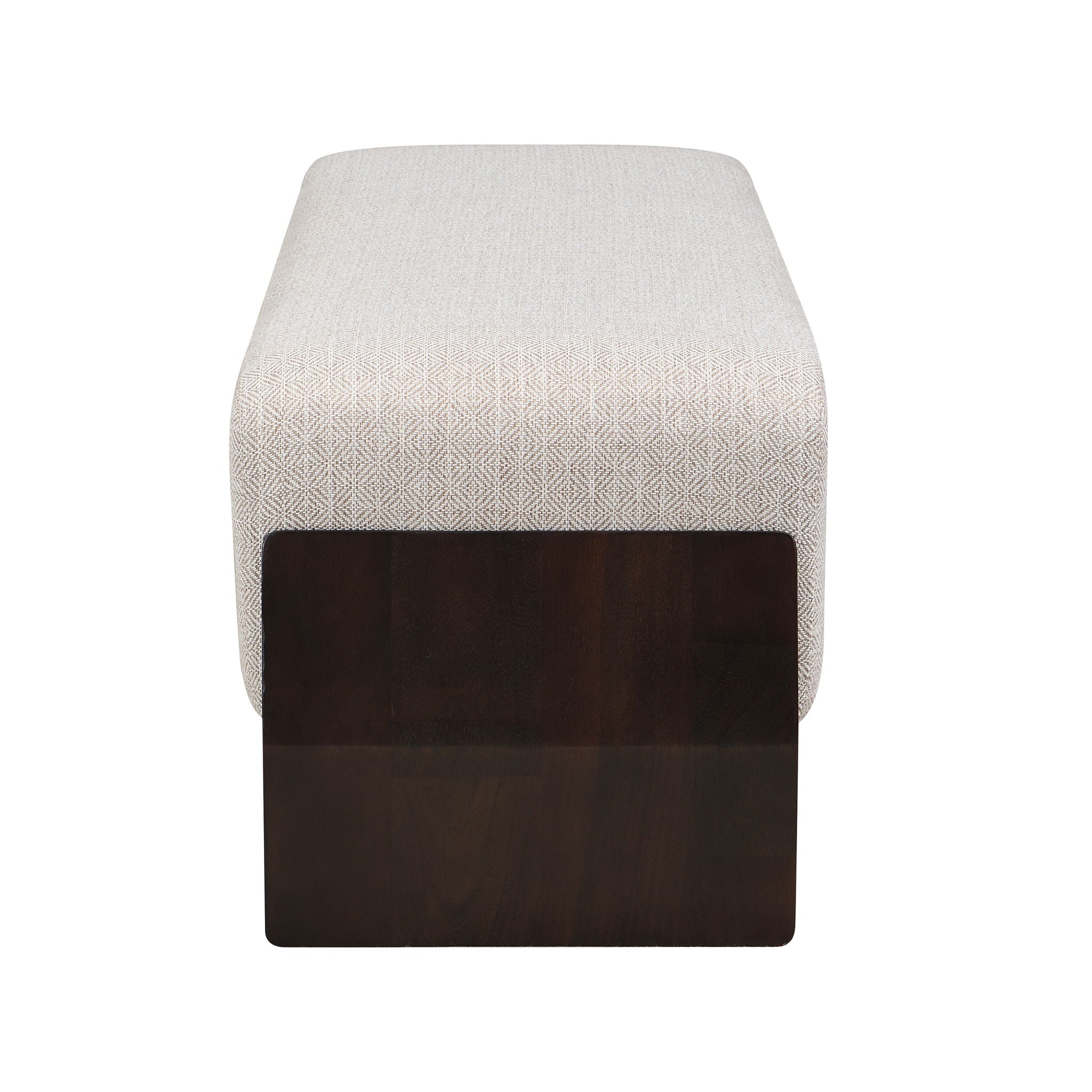 Bench With Thick Soft Cushions For 3 People - Brown / Beige