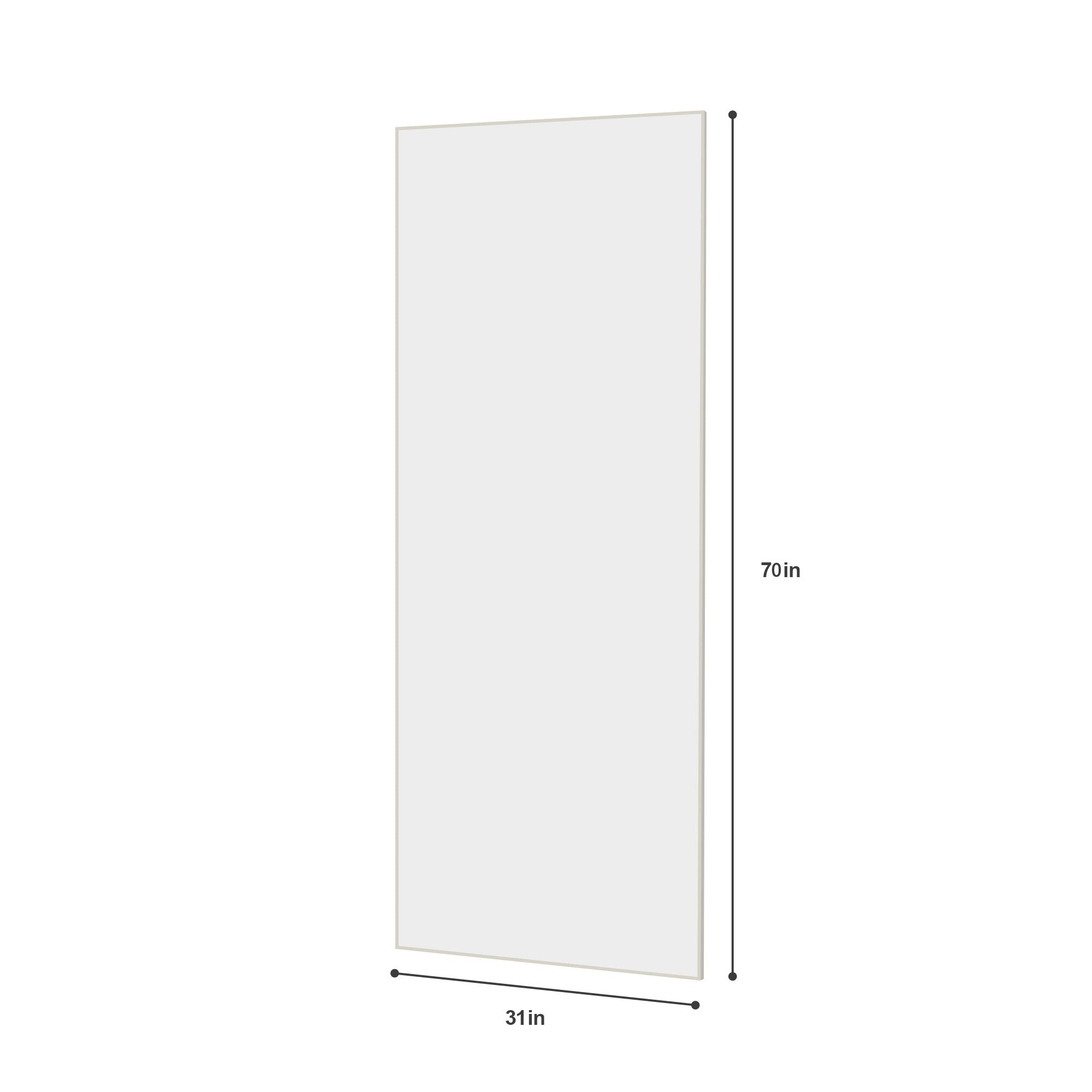 Modern Full Length Mirror With High Definition Shatter Proof Glass And Aluminum Alloy Frame