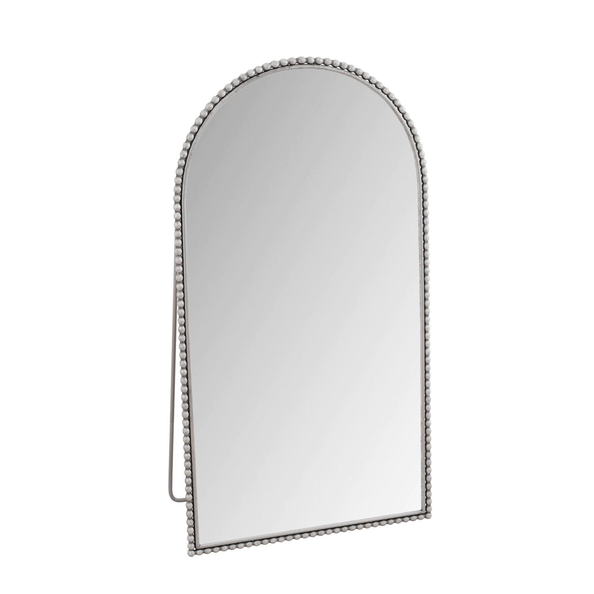 Arch Retro Full Length Mirror With Supporting Feet - Silver