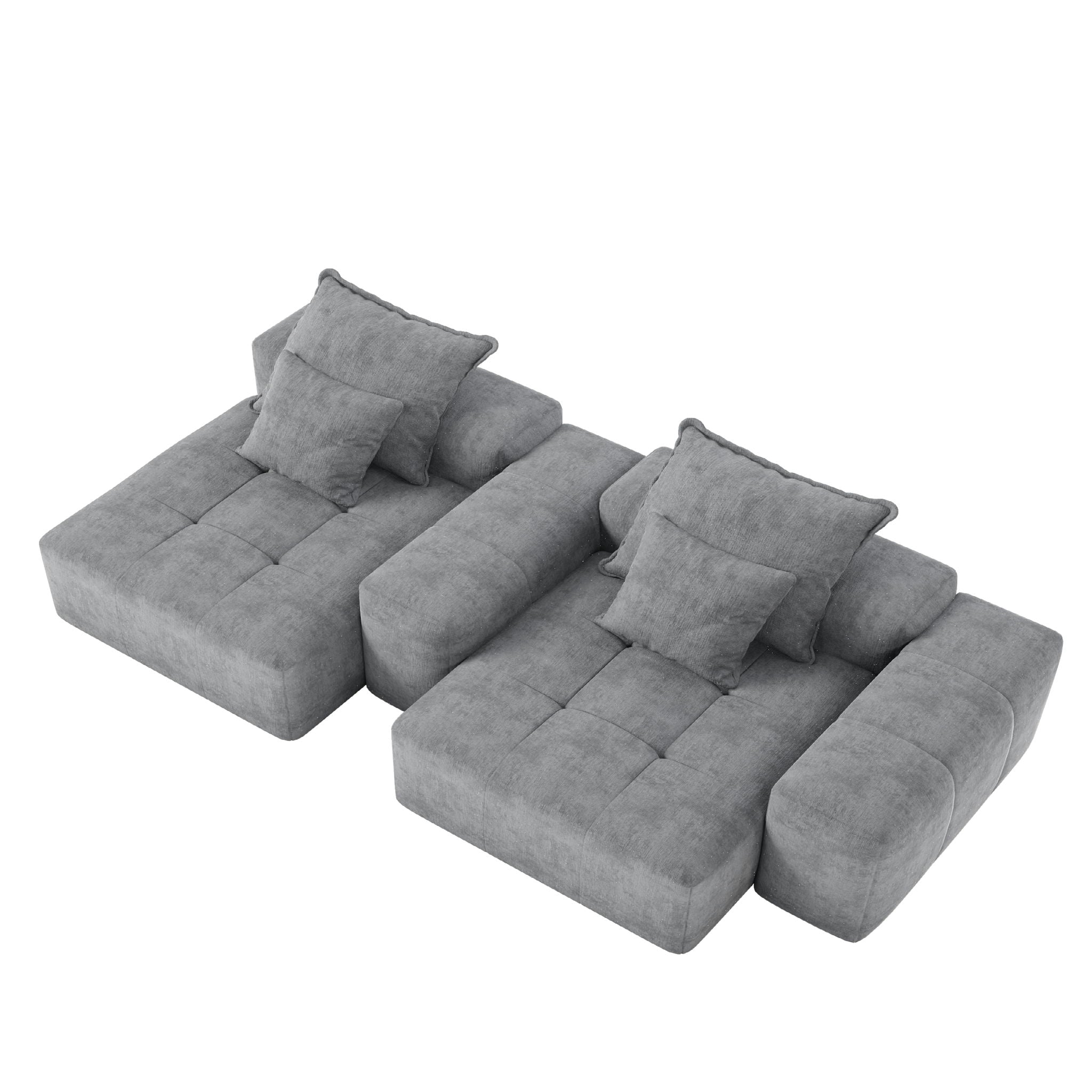 Modern Oversized Diy Combination Modular Sectional Sofa With Pillows