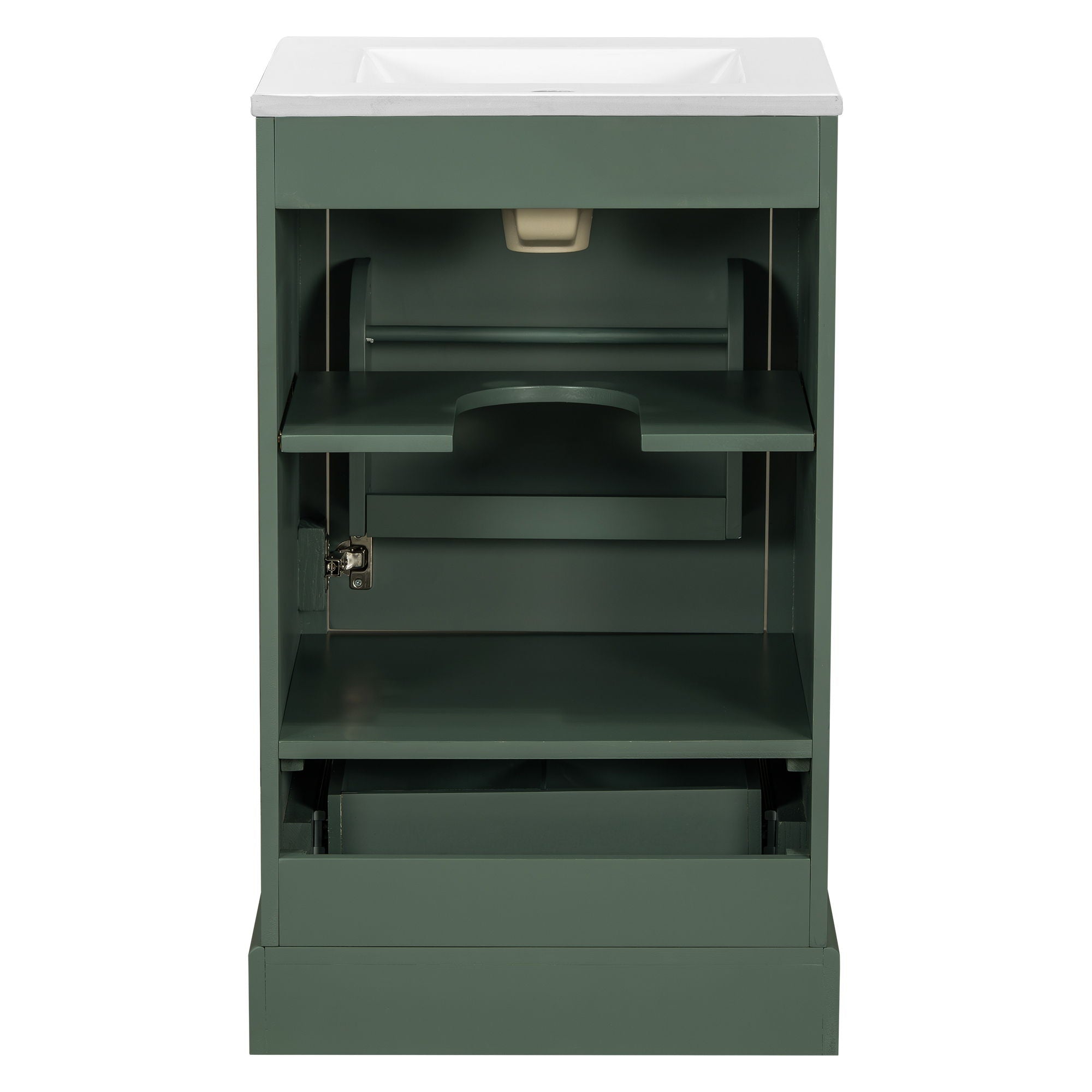 Bathroom Vanity With Sink, Soft Close Door, Adjustable U-Shaped Shelf