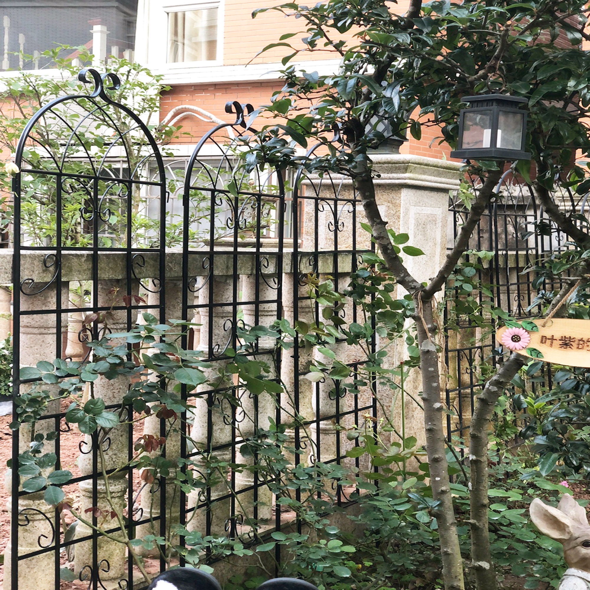 Metal Garden Rustproof Trellis For Climbing Plants Outdoor Flower Support