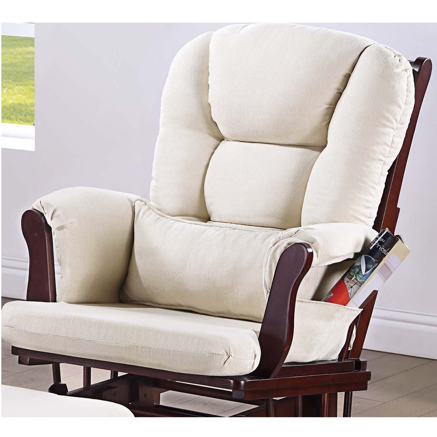 Upholstered Glider Chair With Ottoman