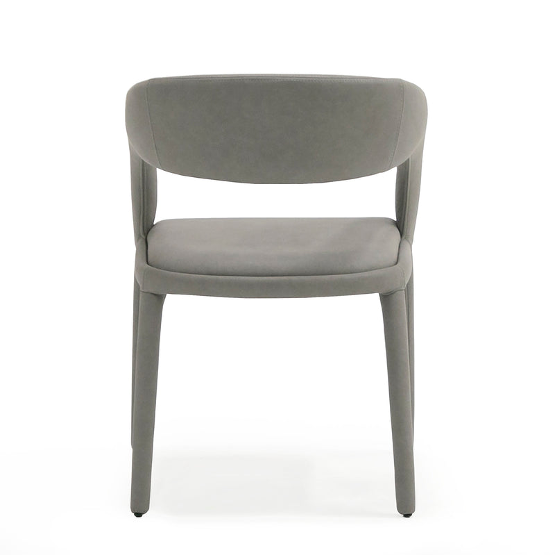 Modrest Faerron - Modern Grey Leatherette Dining Chair
