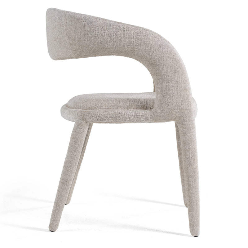 Modrest Faerron - Modern Light Grey Fabric Dining Chair