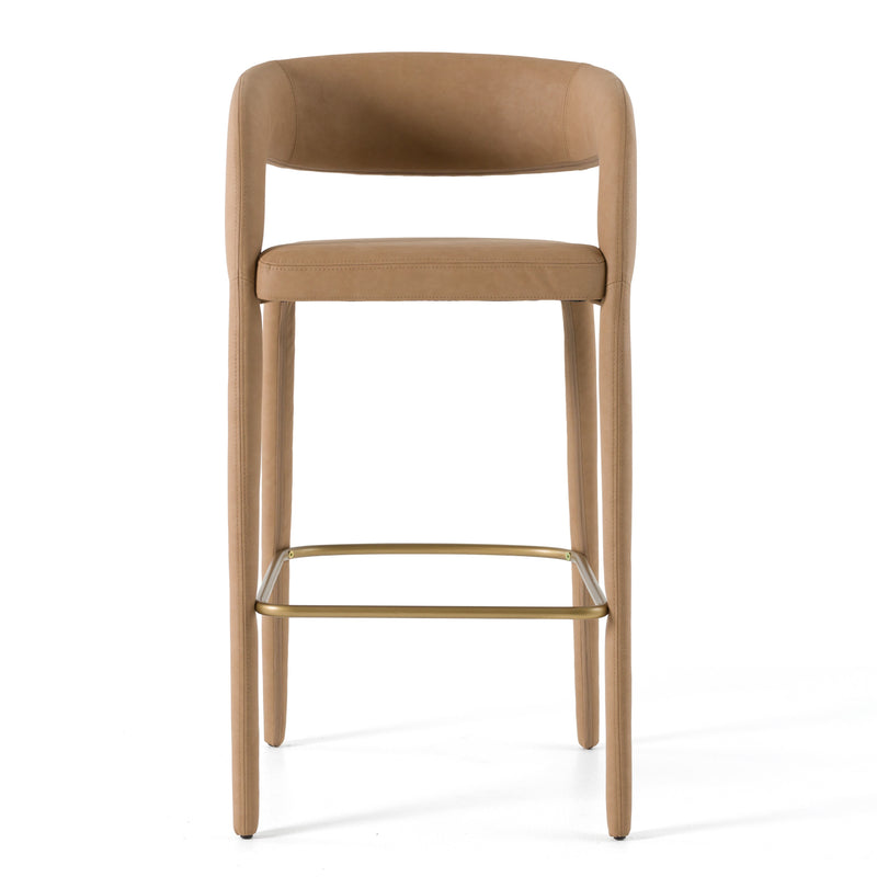 Modrest Faerron - Modern Tan Leatherette Bar Chair