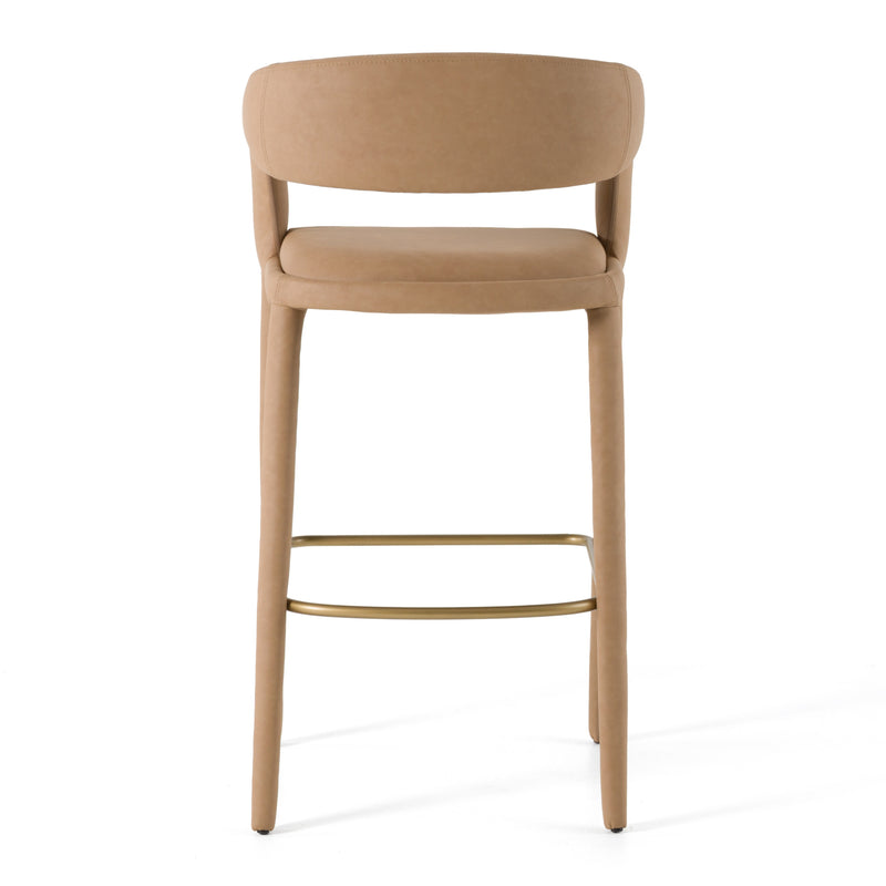 Modrest Faerron - Modern Tan Leatherette Bar Chair
