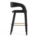 Modrest Faerron - Modern Black Leatherette Bar Chair