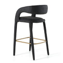 Modrest Faerron - Modern Black Leatherette Bar Chair