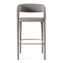 Modrest Faerron - Modern Grey Leatherette Bar Chair