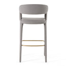 Modrest Faerron - Modern Grey Leatherette Bar Chair