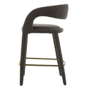 Modrest Faerron - Modern Grey Fabric Counter Chair