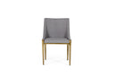 Modrest Fairview - Modern Grey & Brass Dining Chair