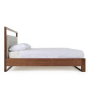 California King Nova Domus Falcor - Modern Grey Fabric & Walnut Veneer Bed