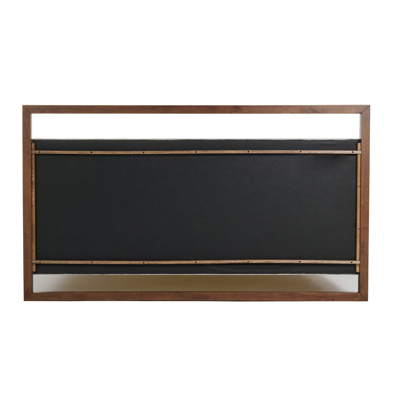 California King Nova Domus Falcor - Modern Grey Fabric & Walnut Veneer Bed