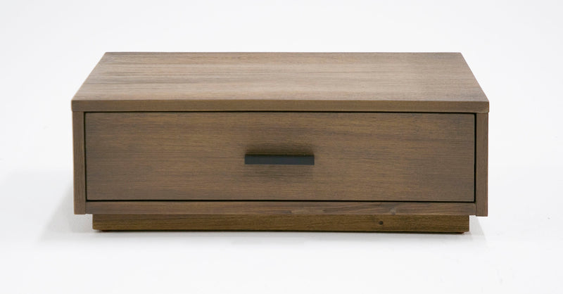 Queen Nova Domus Fantasia - Contemporary Walnut & Grey Bed with Two Nightstands