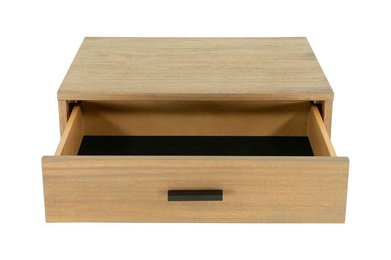 Eastern King Nova Domus Fantasia - Contemporary Walnut & Grey Bed with Two Nightstands