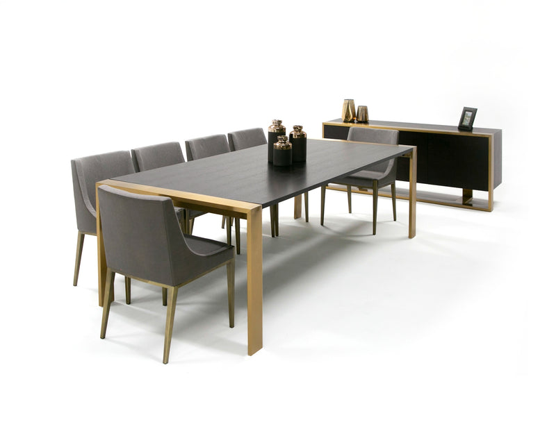 Modrest Fauna - Modern Wenge and Brass Dining Table