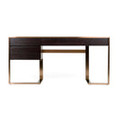 Modrest - Modern Fauna Wenge and Brass Desk