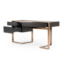 Modrest - Modern Fauna Wenge and Brass Desk
