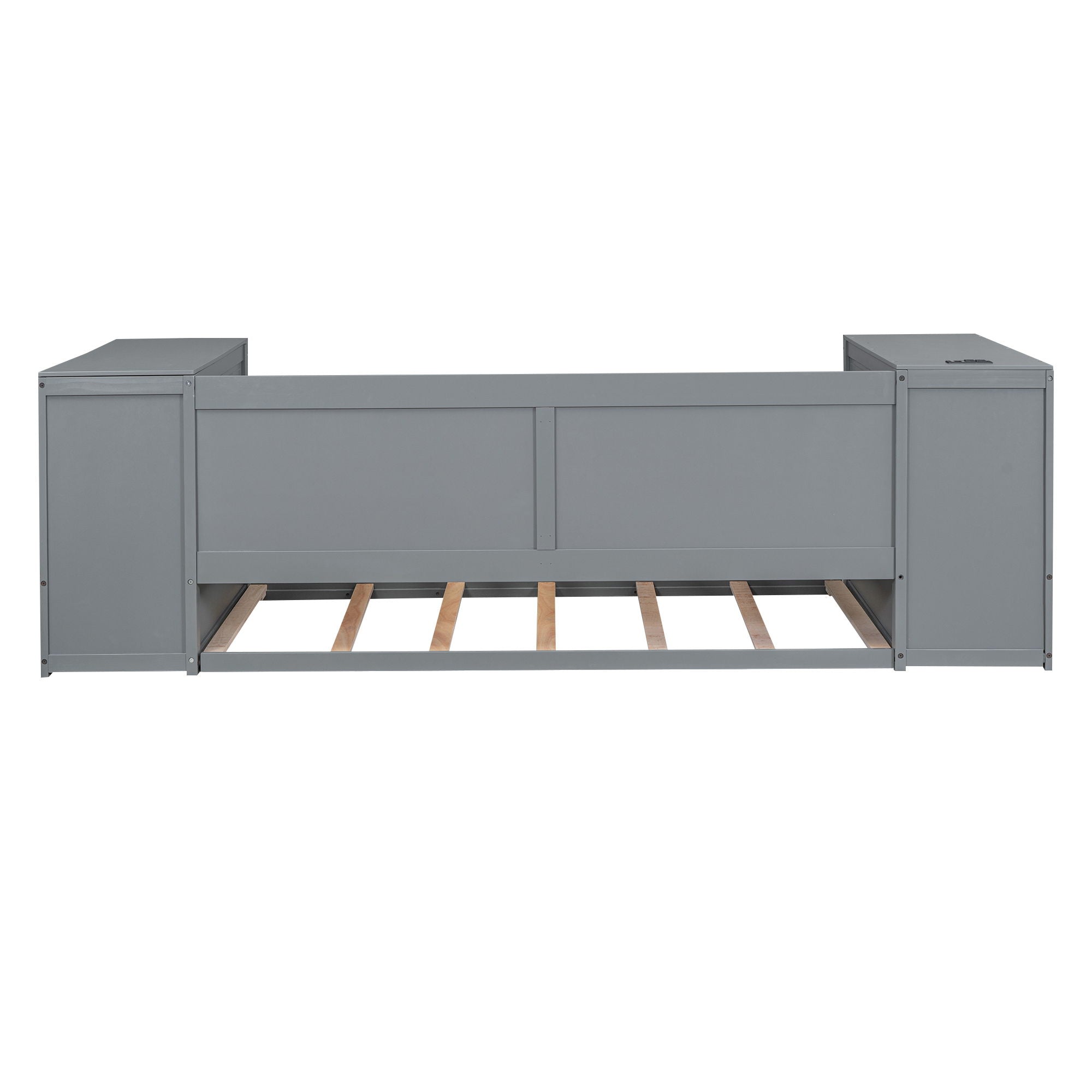 Daybed With Storage Arms, Trundle And Charging Station