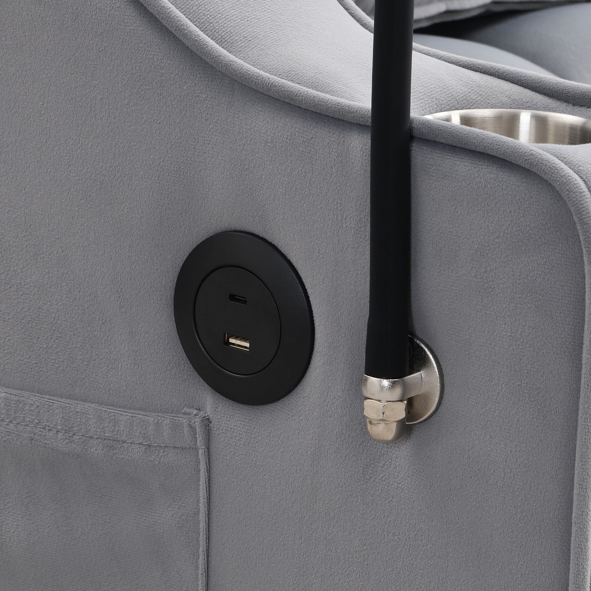 Modern Loveseat Futon Sofa With Pullout Bed, Adjustable Reclining Backrest, Toss Pillows