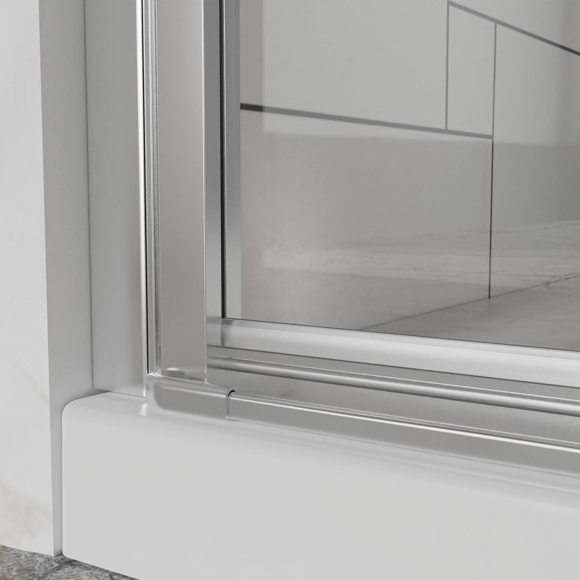 Frameless Bi Fold Shower Doors 30" W X 72" H - Chrome